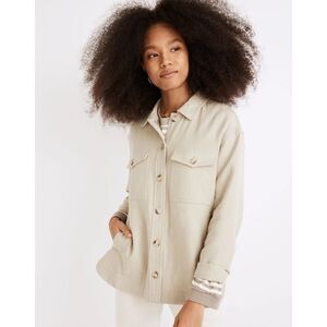 Madewell Waffleback Branner Cream Shirt Jacket XL